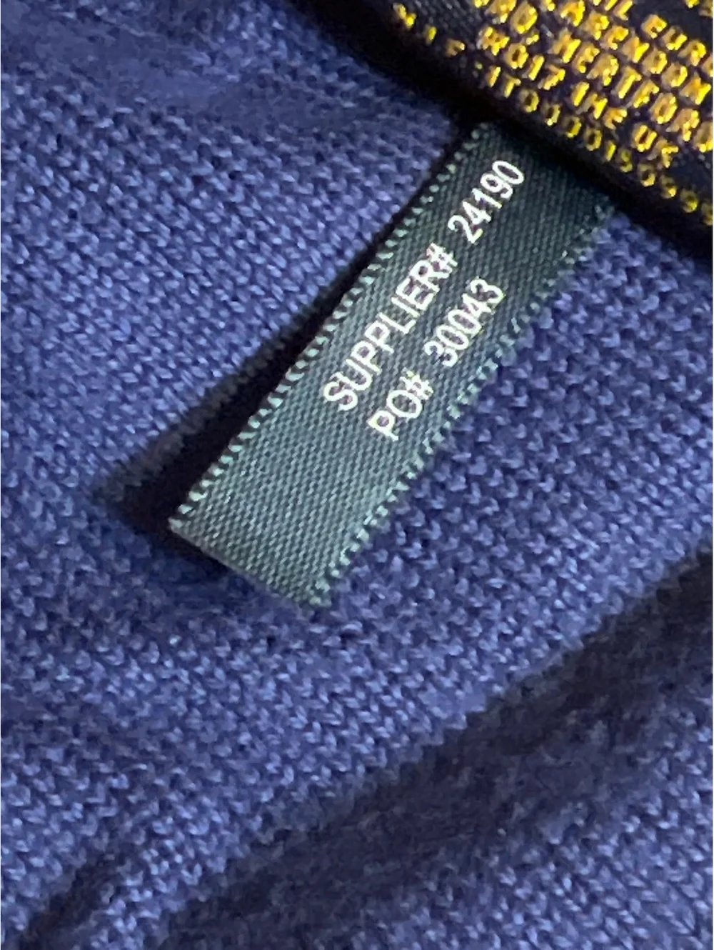 Ralph Lauren Rugby Blue & White Striped Beanie Hat Y2K